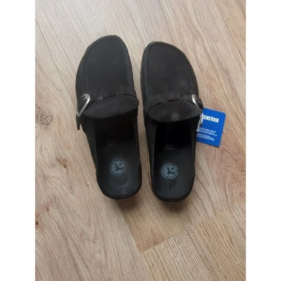Birkenstock Buckley Suede Clogs Mules Black - Picture 11 of 15